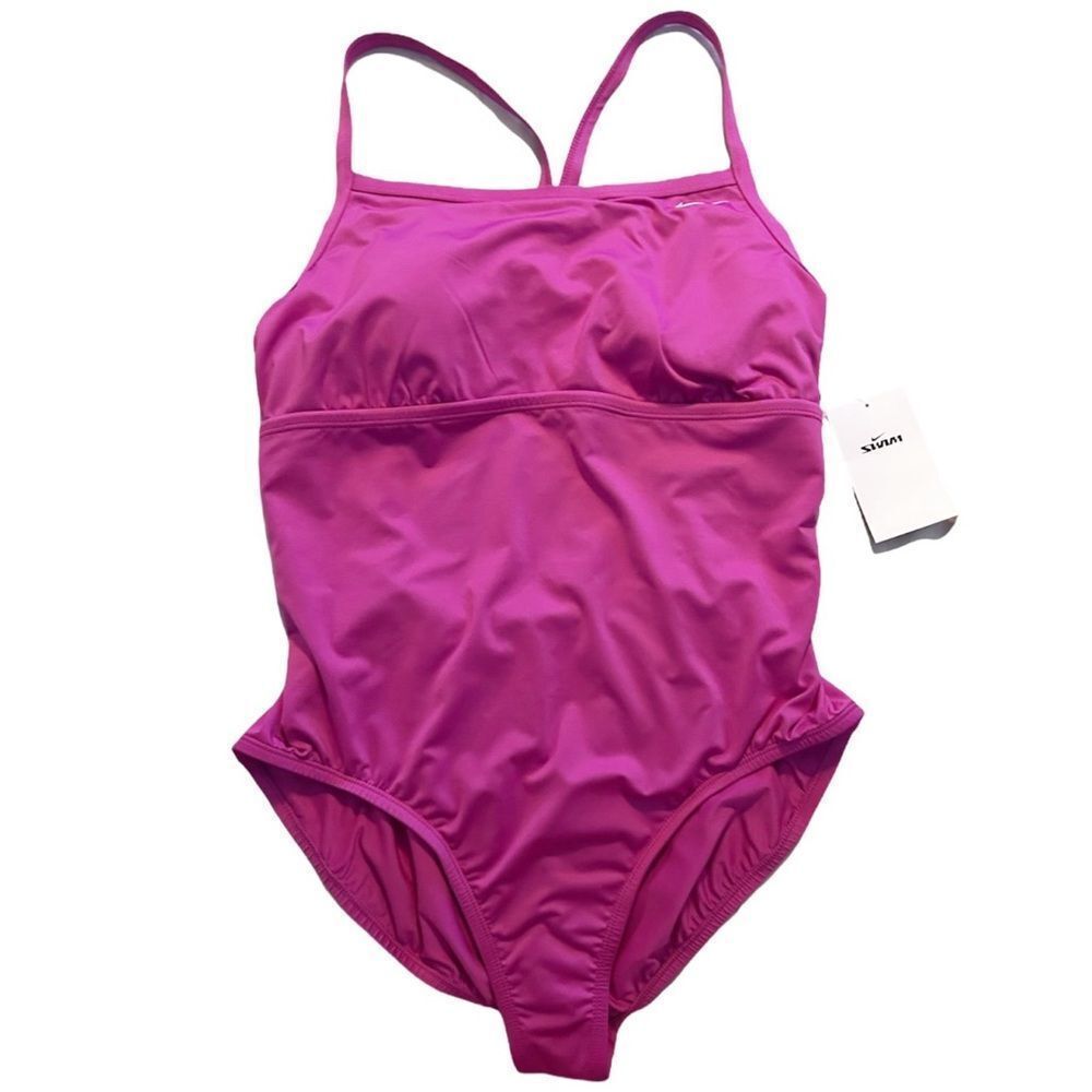 Nike HydraStrong Solid‎ Poly Racer Back One Piece Swimsuit